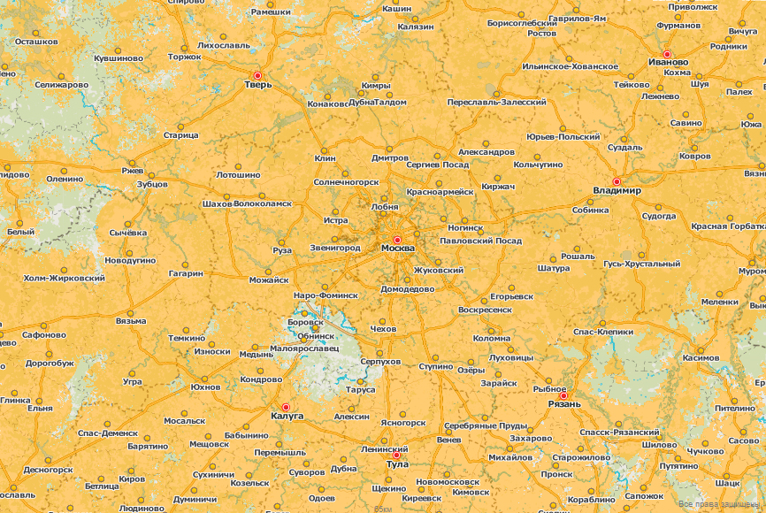 3G/4G/LTE интернет Билайн Зона покрытия Билайн 3G