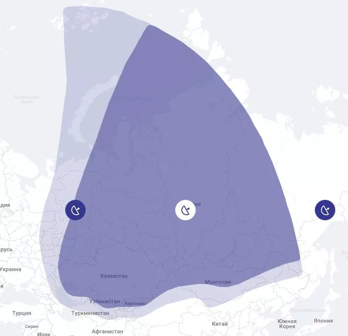 Зона покрытия НТВ-Плюс Зона покрытия НТВ-Плюс Восток
