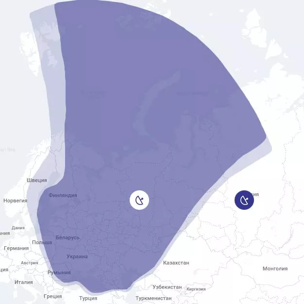 Зона покрытия НТВ-Плюс Зона покрытия НТВ-Плюс Запад