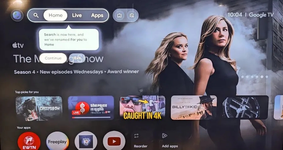 Google TV, вероятно, будет выглядеть так в 2026 году. Фото: 9to5Google