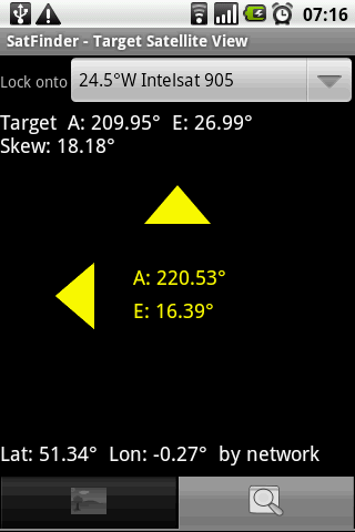 Настройка антенны с Android-приложением SatFinder Настройка антенны с Android-приложением SatFinder