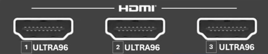 Надпись Ultra96 может быть нанесена под портом HDMI, но она не является обязательной и не обеспечивает поддержку пропускной способности 96 Гбит/с