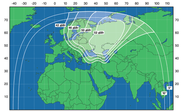 Зона покрытия Триколор ТВ w4-ru